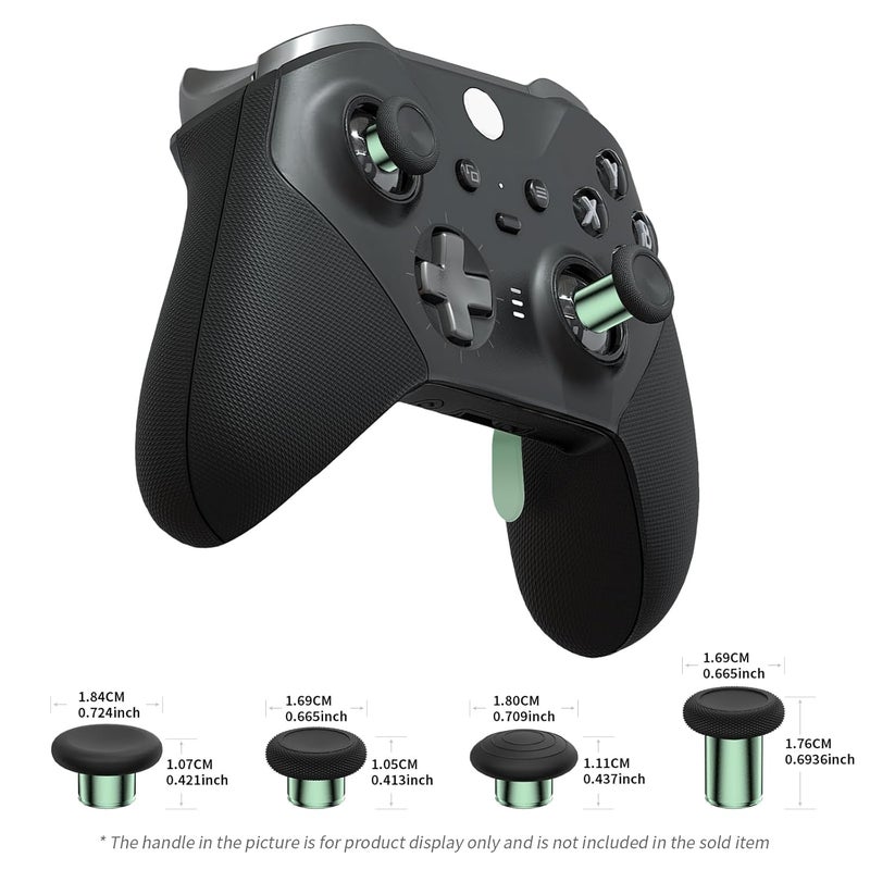 KD.FLY 13-in-1 Metal Thumbsticks Replacement Kits for Xbox Elite Series 2, Xbox Elite 2 Controller Accessories, Includes Magnetic Joysticks, Paddles, Silicone Caps, Storage Bag, Macaron Green - Image 4